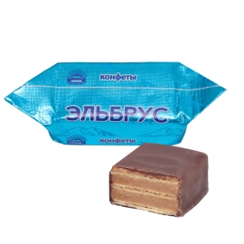 Конфеты глазированные с вафельным корпусом  «Эльбрус» со вкусом пломбира